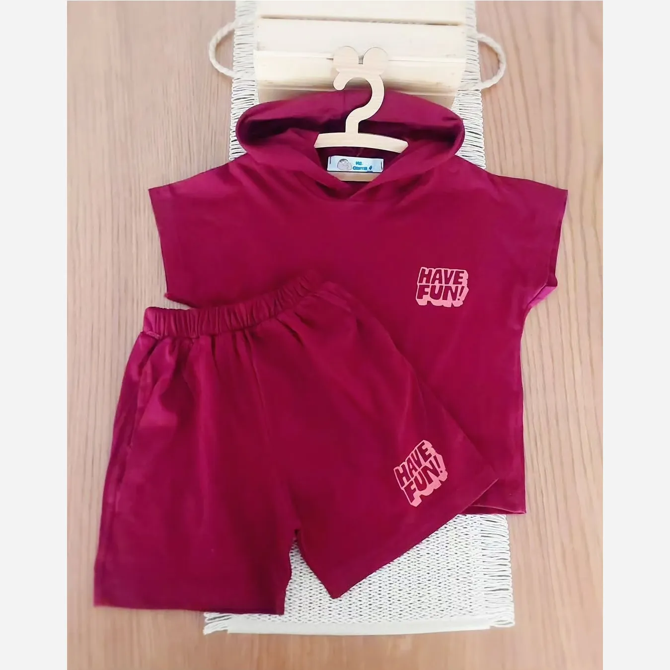ست کلاهدار و شلوارک بچگانه نخ پنبه نرم و لطیف مناسب 2 تا 5 سال رنگبندی متنوع